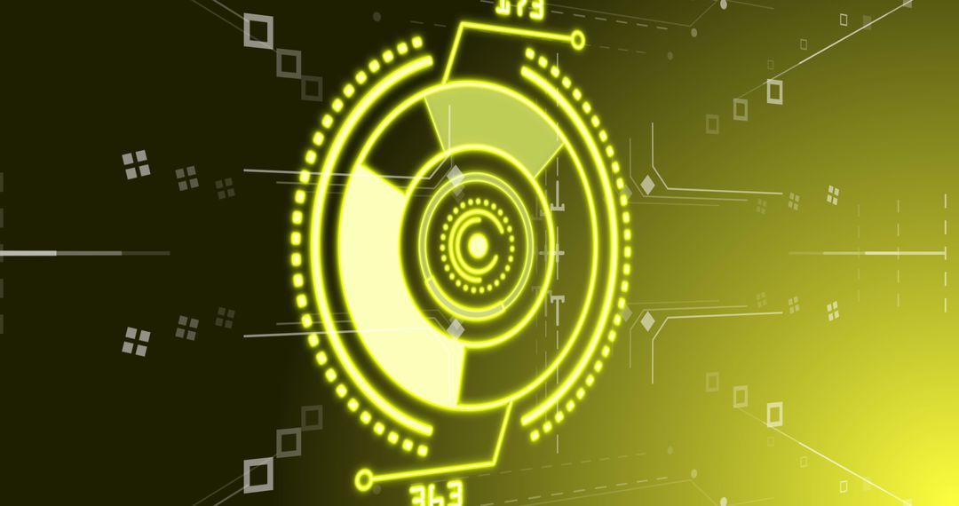 Futuristic Digital Interface with Scanning Visual