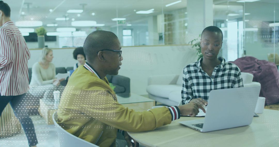 Casual Office Collaboration with Multiple Team Members