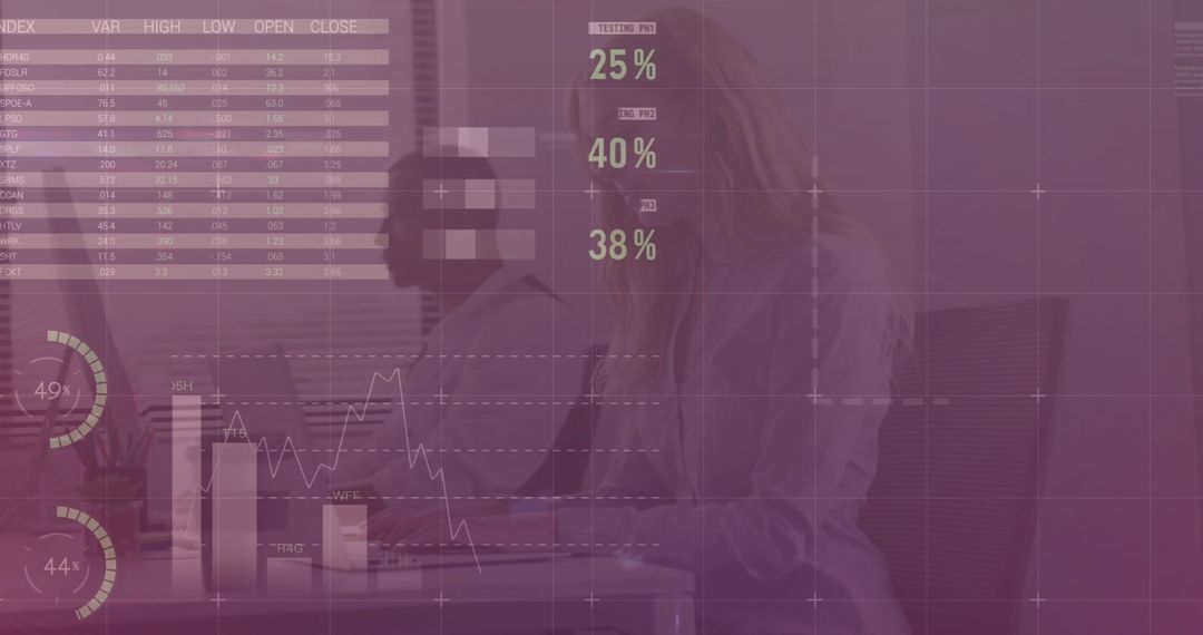 Financial Data Processing With Diverse Business Professionals Concept