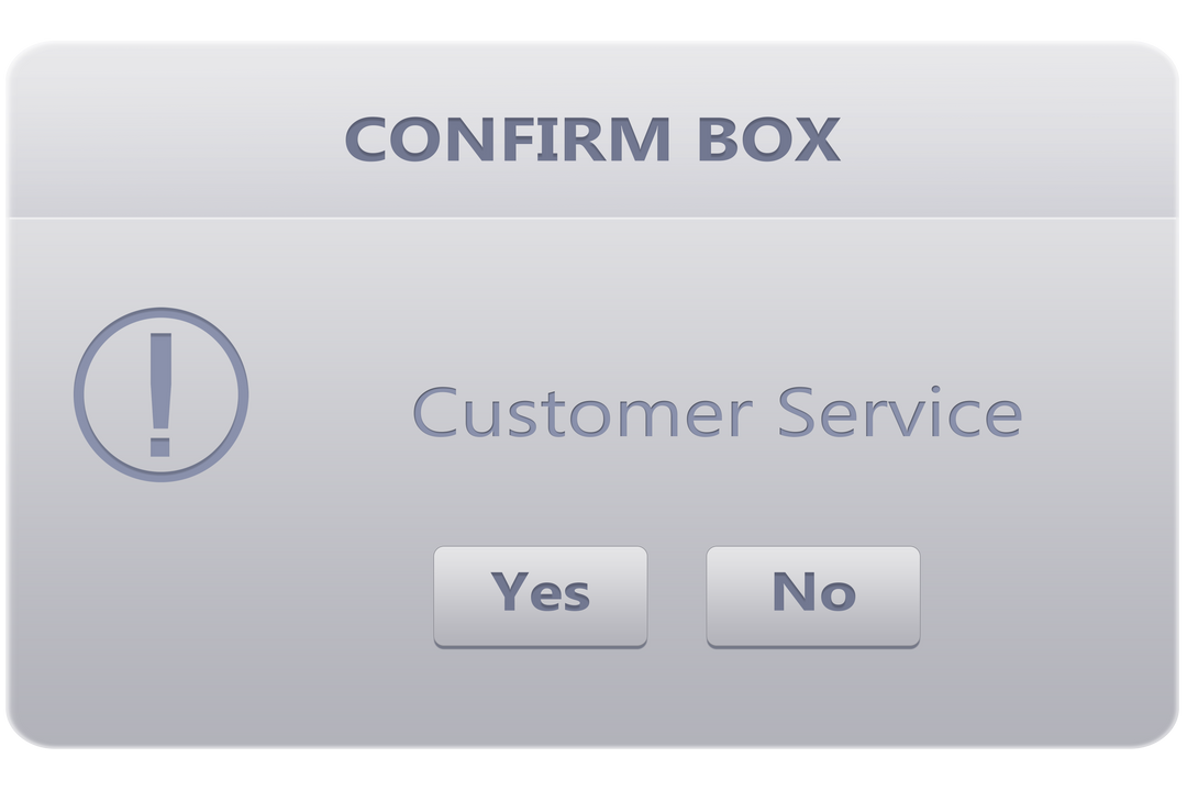 Transparent Customer Service Confirmation Dialog Box Design - Download Free Stock Images Pikwizard.com