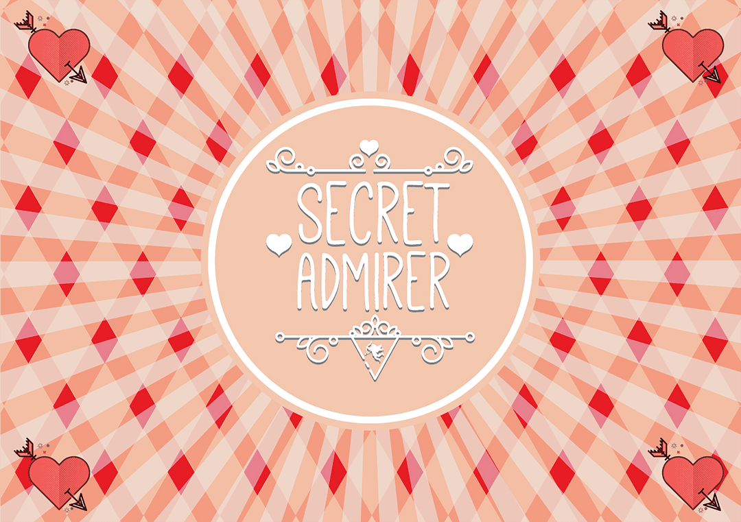 Secret Admirer Valentine's Card on a Transparent Background