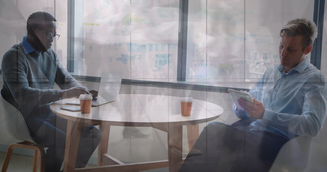 Multicultural Colleagues Collaborating in Modern Office Setting