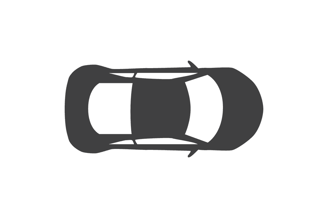 Transparent Car Icon from Overhead View