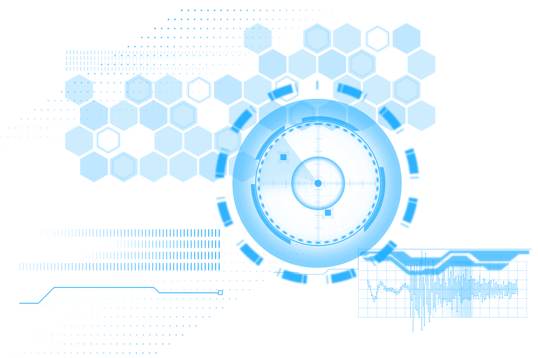 Innovative Digital Interface Illustration on Transparent BG