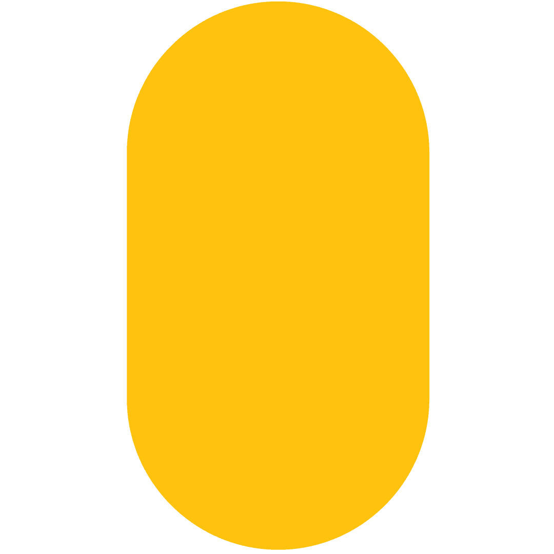 Yellow Abstract Rounded Shape on Transparent