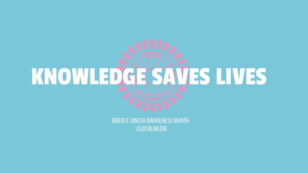 Breast Cancer Awareness Knowledge Saves Lives Campaign Banner - Download Free Stock Templates Pikwizard.com