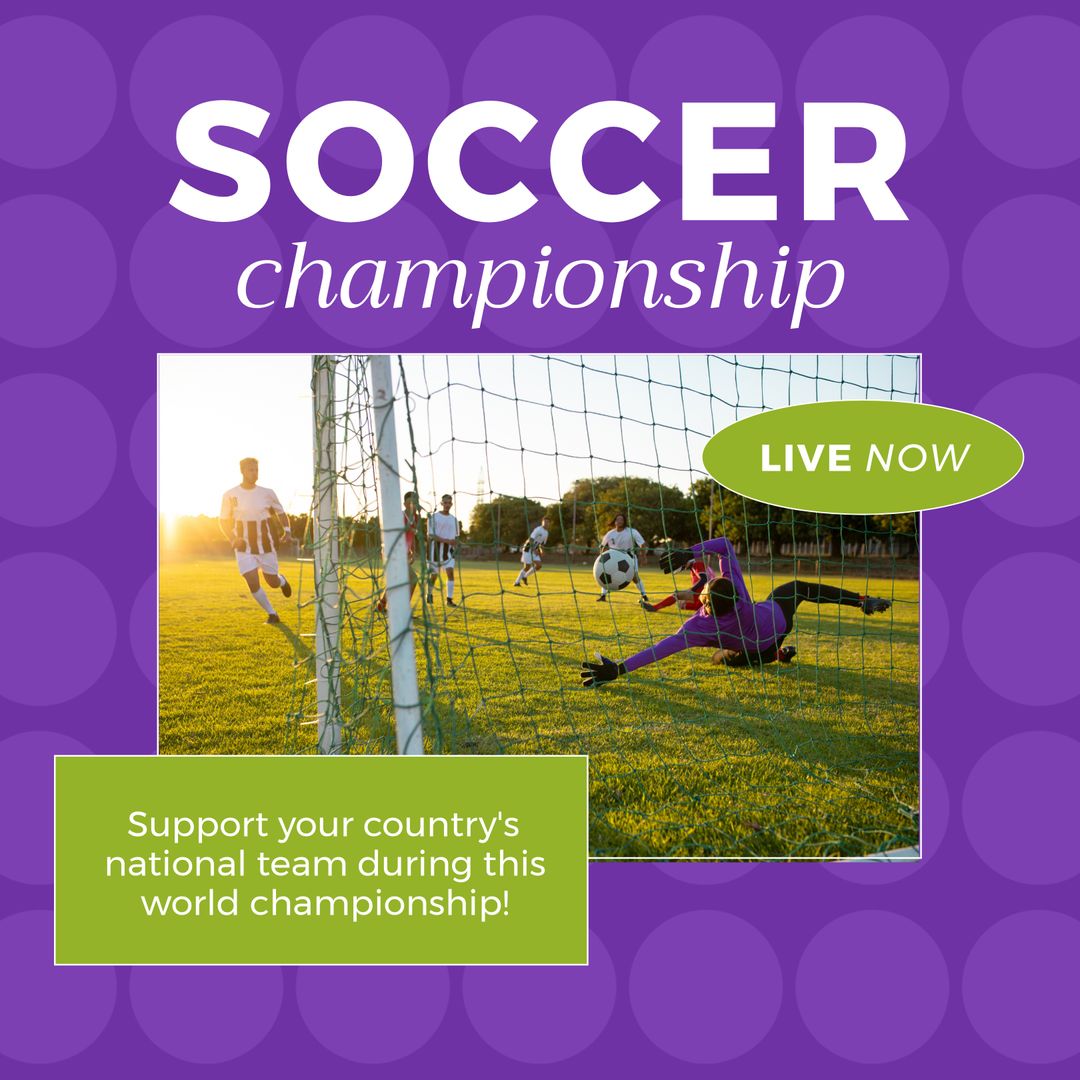 Diverse Male Soccer Players Competing in Championship Match