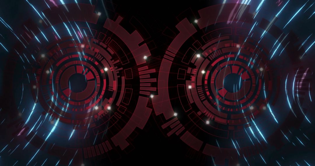 Abstract Digital Interface with Scanning Lights