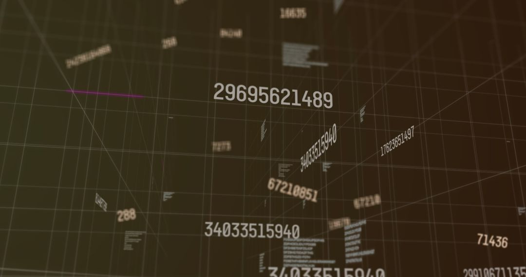 Digital Numbers Floating in Abstract Network Grid - Free Images, Stock Photos and Pictures on Pikwizard.com