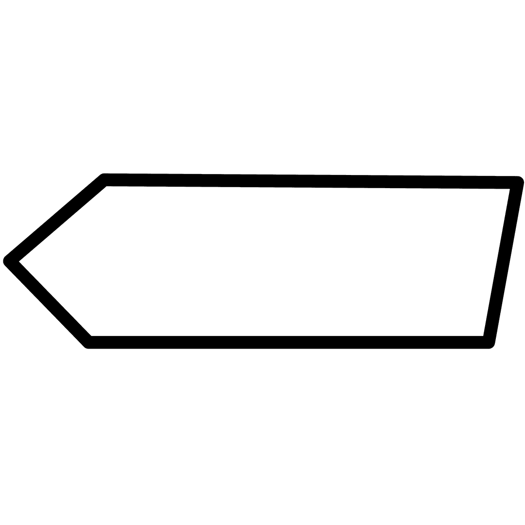 Black Arrow Pointing Left on Transparent Background