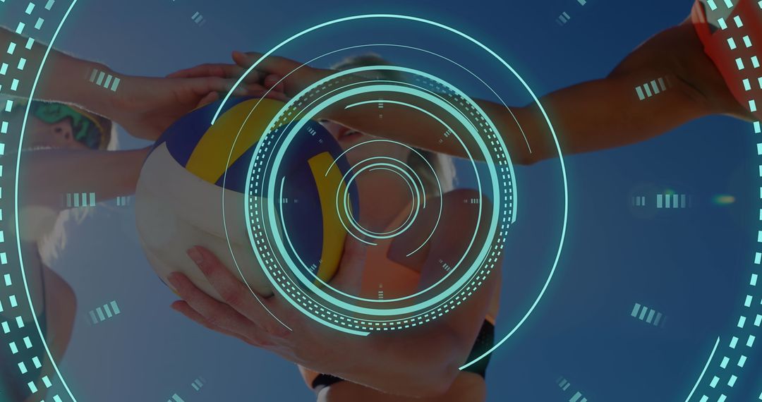 Dynamic Teamwork Energy: Women Cooperating in Volleyball, Digitally Enhanced