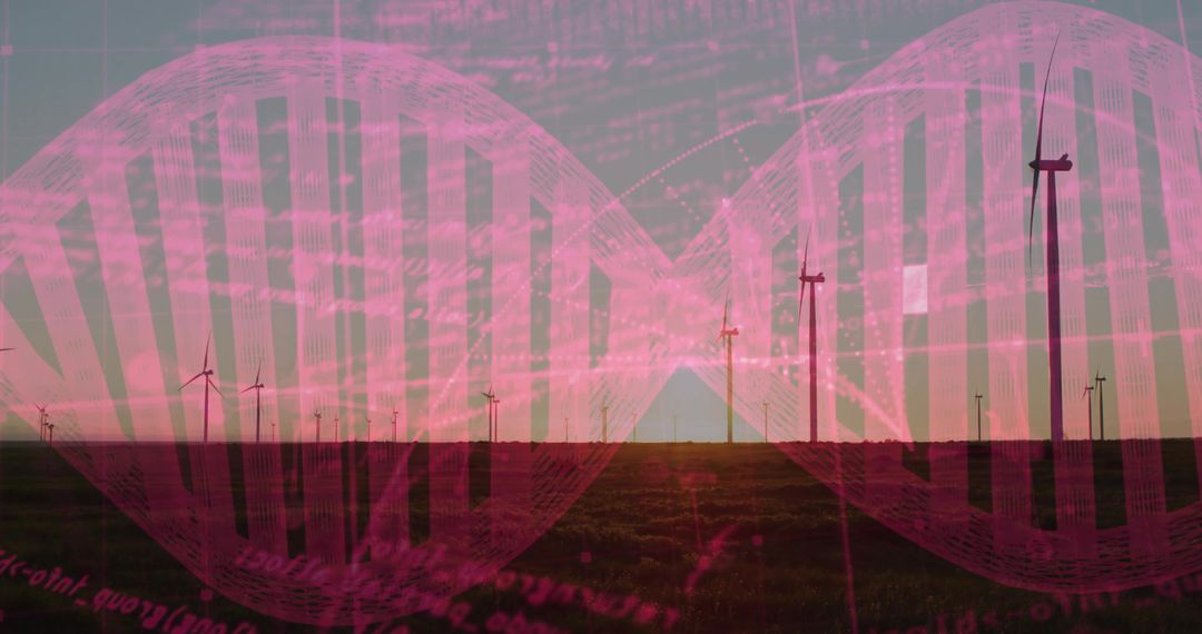 Futuristic Landscape: Wind Turbines Amplifying Eco-Tech Innovation