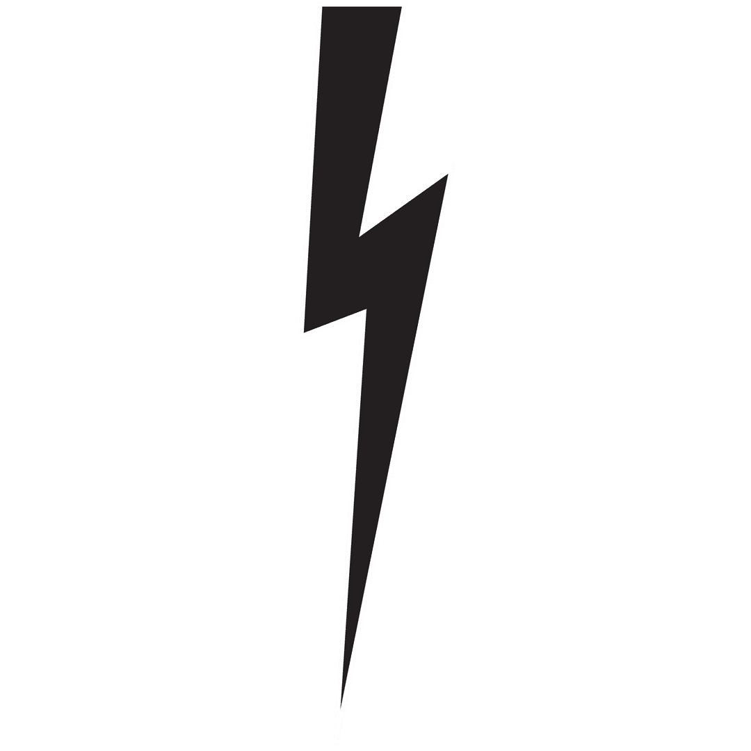 Transparent Black Thunderbolt Illustration PNG