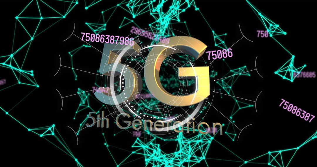 5G Technology Concept with Digital Networks and Futuristic Design