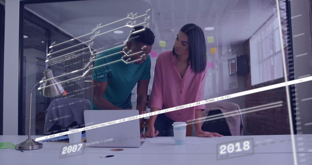 Collaborative Coworkers Brainstorming in Modern Office Setting