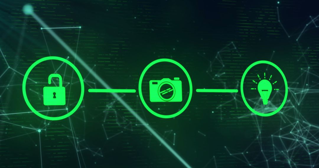 Digital Network and Data Processing Concept Illustration