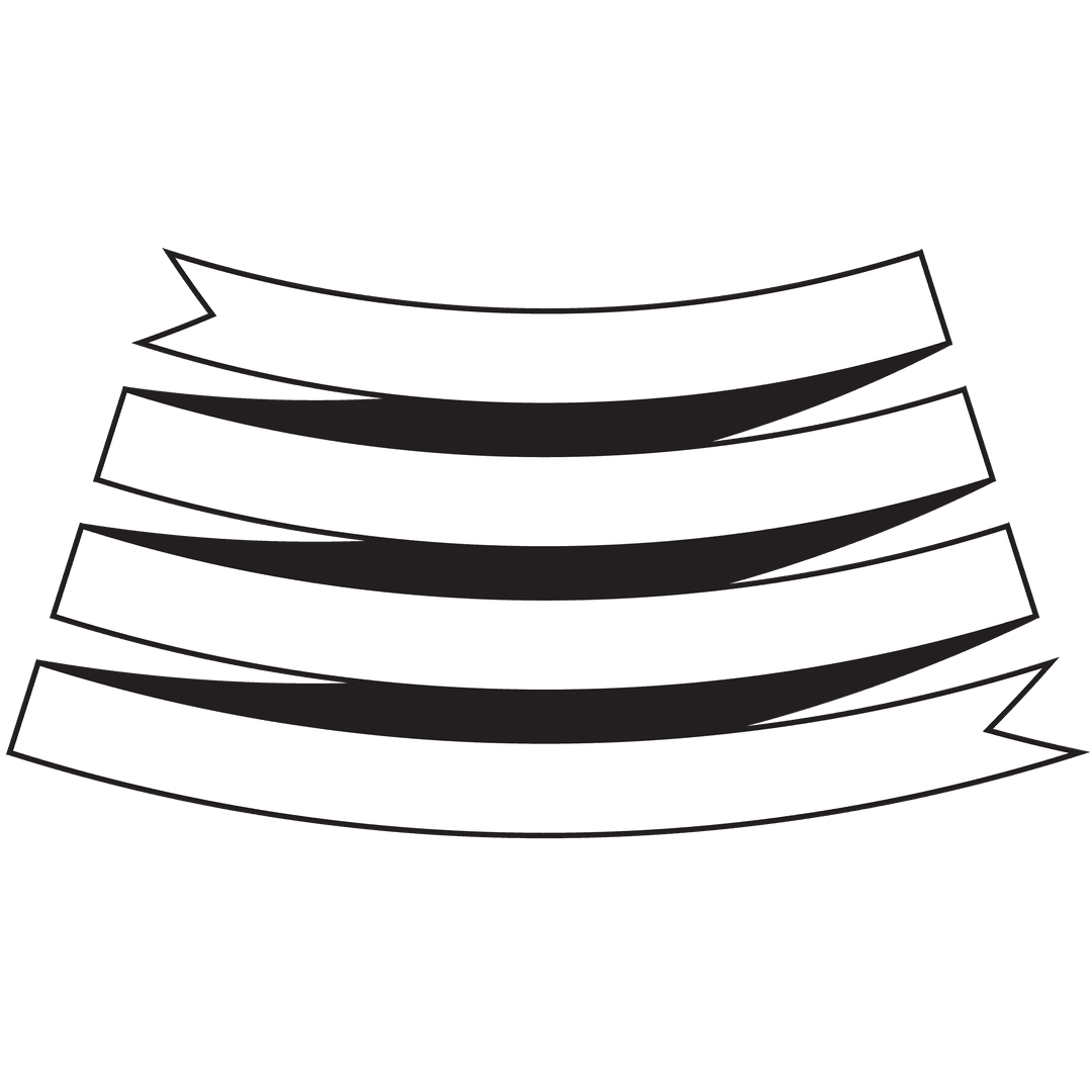 White Banners with Copy Space on Transparent Background