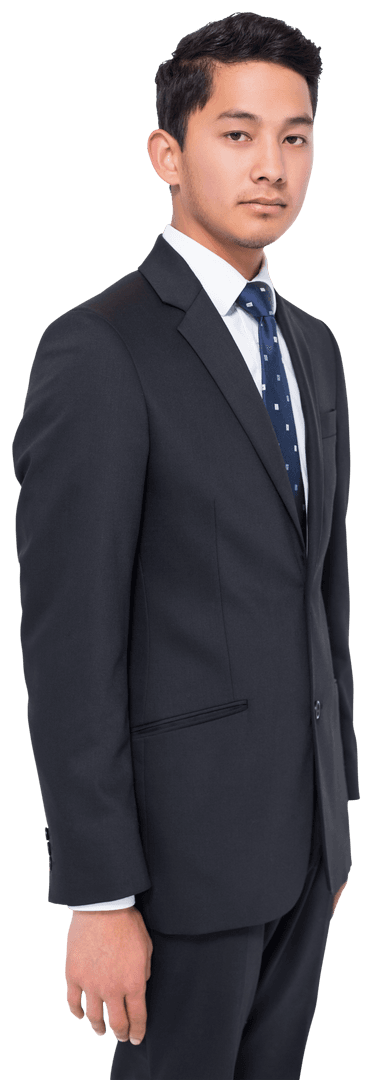 Confident Young Businessman in Transparent Background