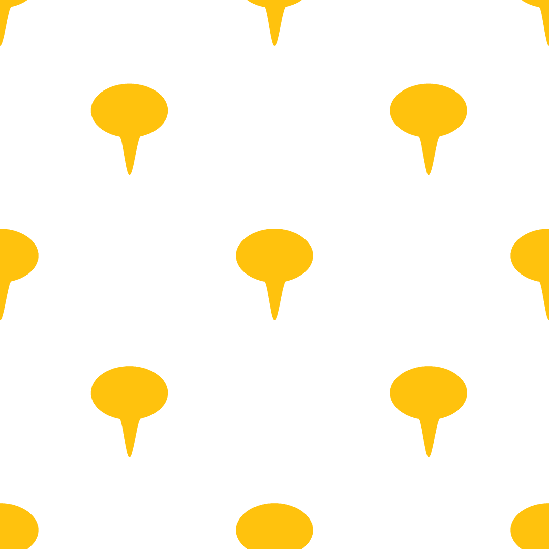 Seamless Yellow Speech Bubbles on Transparent Background