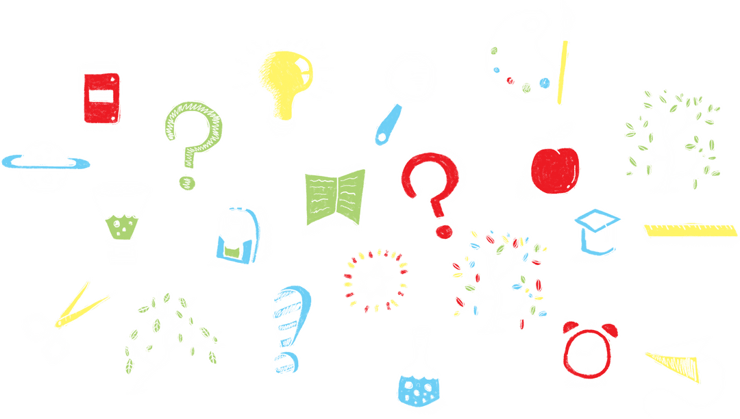 Back to School Sketch Illustrations with Transparent Background