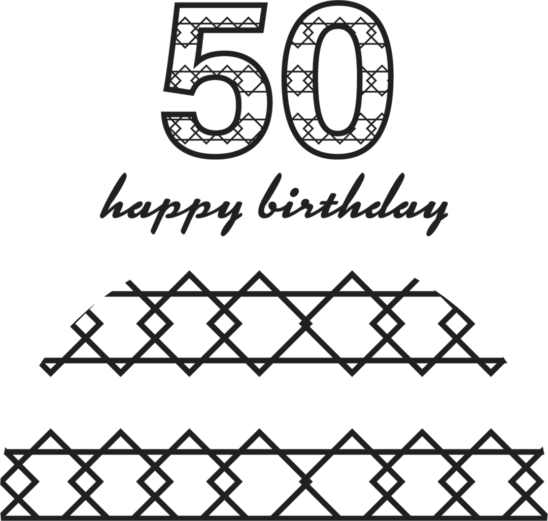 Transparent 50 Happy Birthday Pattern with Text Illustration PNG - Download Free Stock Images Pikwizard.com