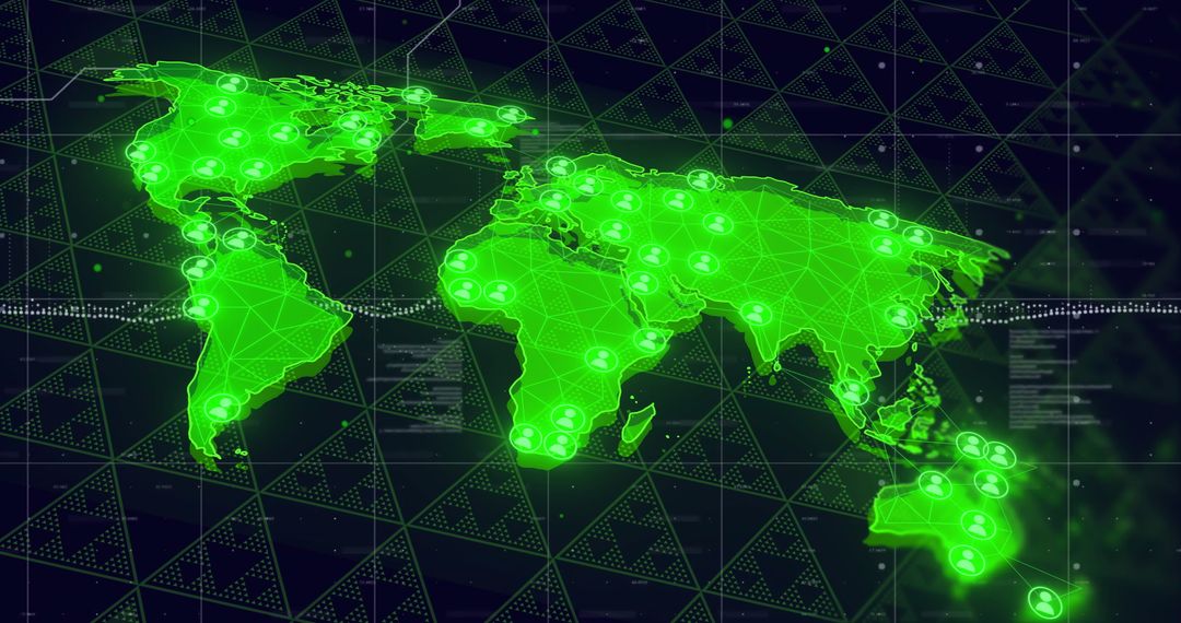 Global Network Connections with Digital Grid Overlay