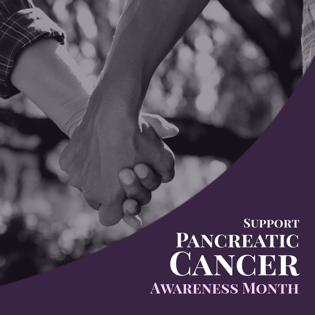 Diverse People Holding Hands for Pancreatic Cancer Awareness