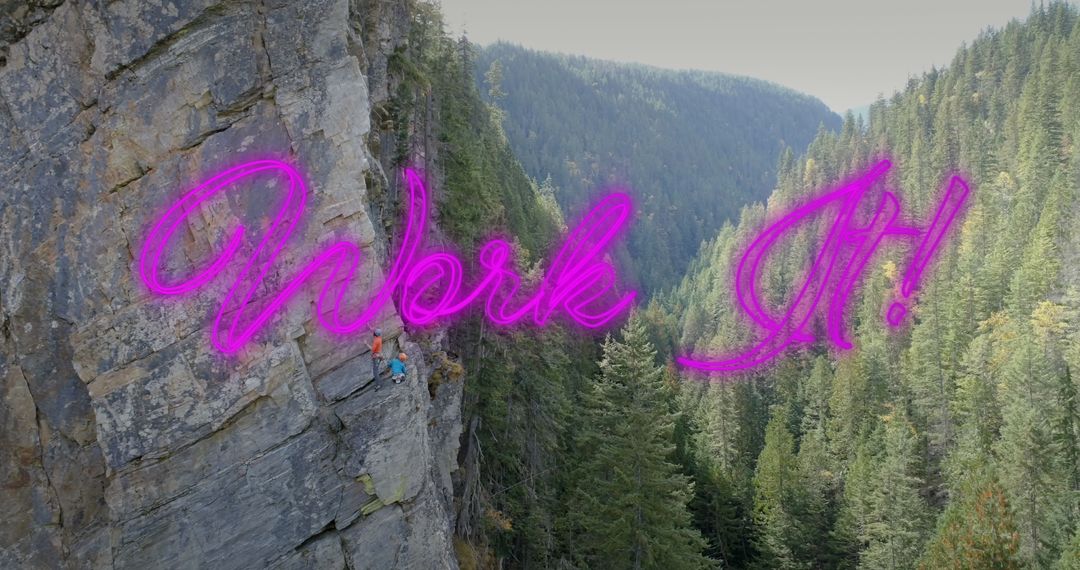 Motivational Message Overlay on Mountain Landscape