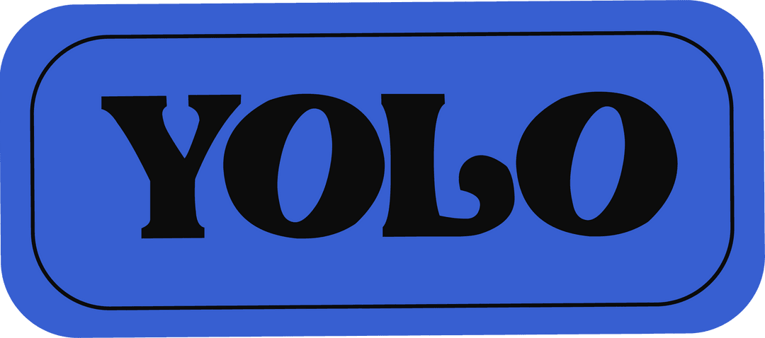 YOLO Badge in Flat Design with Transparent Background