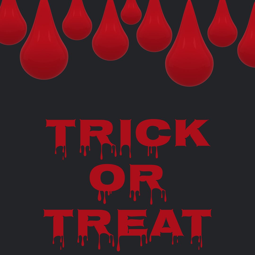 Spooky Halloween Invitation with Dripping Blood Text