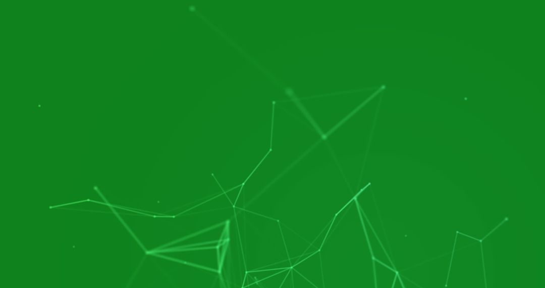 Abstract Data Network on Green Background for Digital Innovation