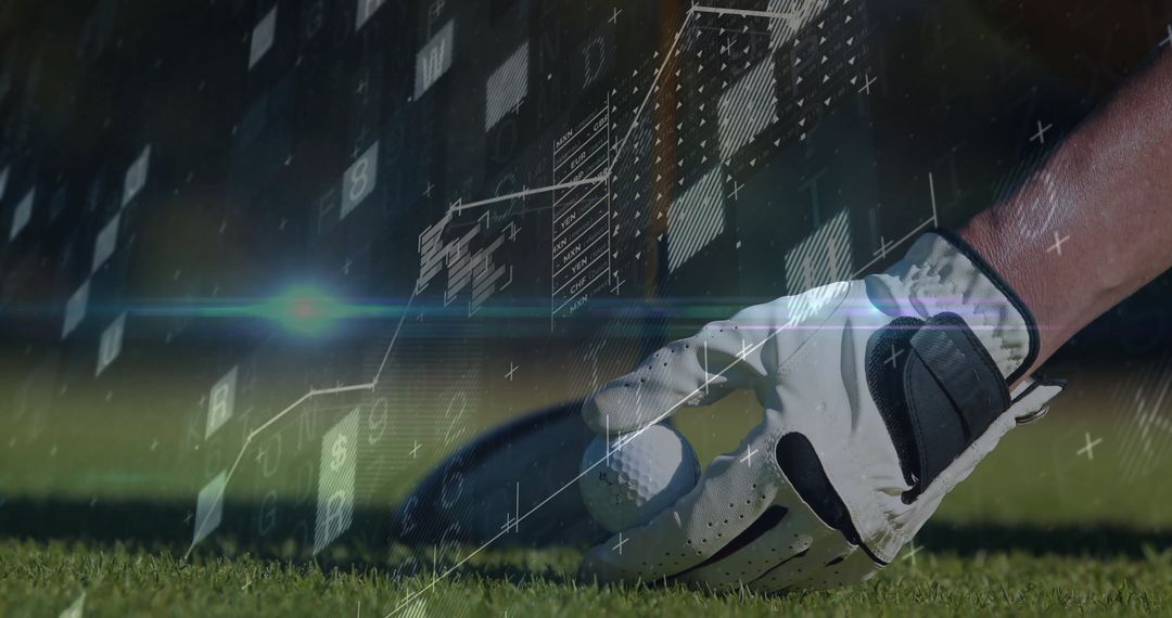 Precision Golf Ball Placement Illustrating Technological Innovation