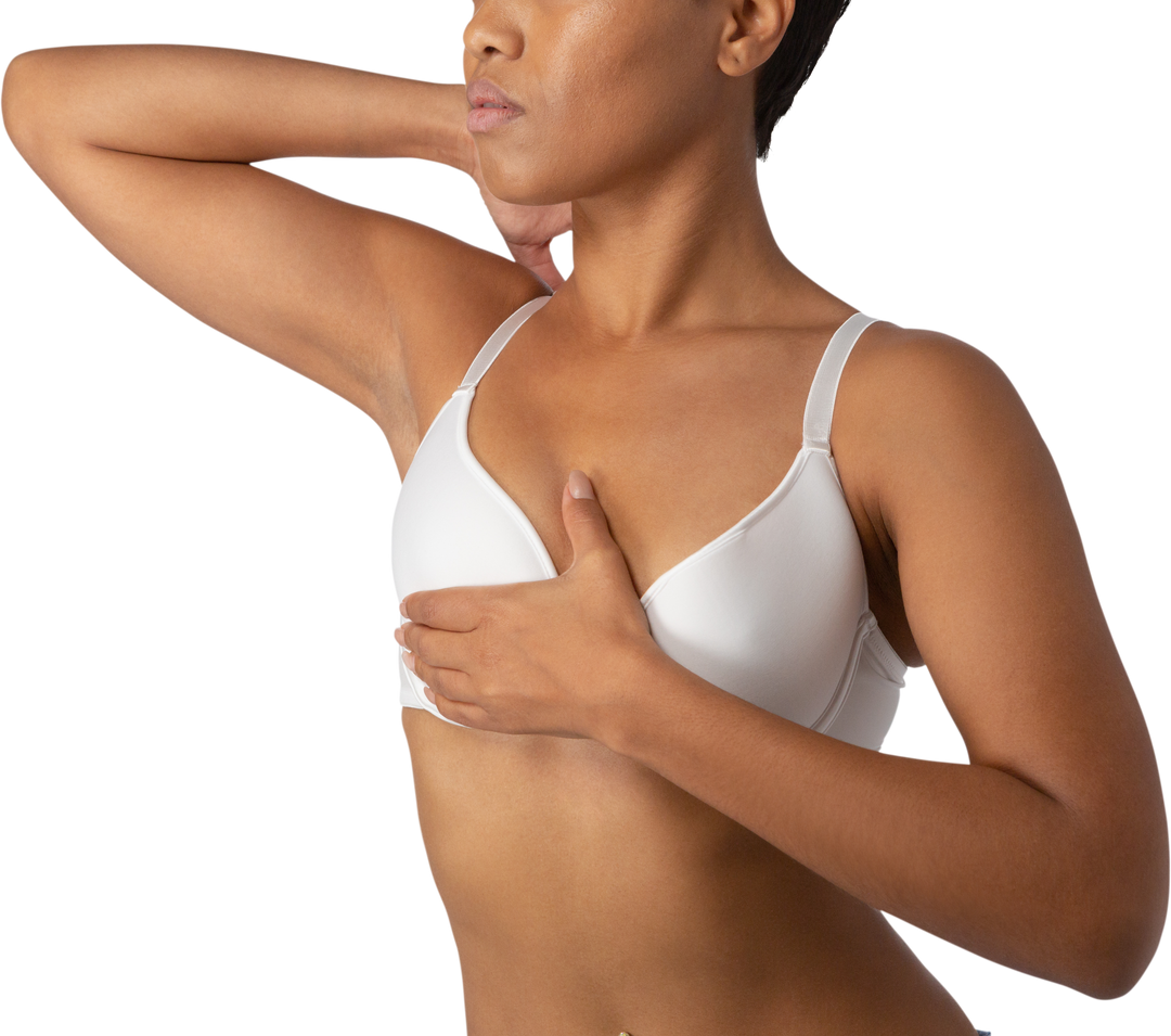 Close-up of Woman Performing Chick self-exam for Breast Cancer Awareness on A Transparent Background - Download Free Stock Images Pikwizard.com