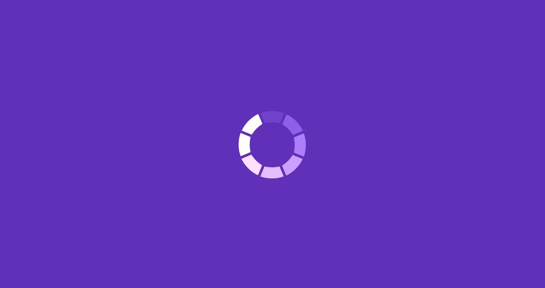 Digital Loading Circle on Purple Background