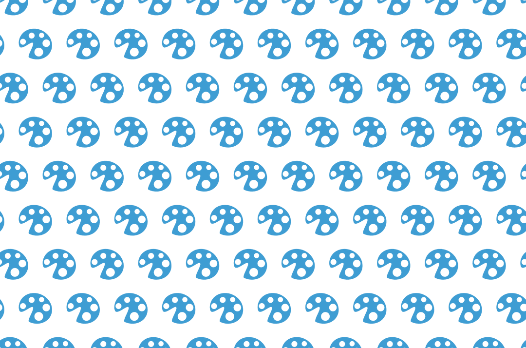 Seamless Blue Abstract Shapes Pattern on Transparent Background