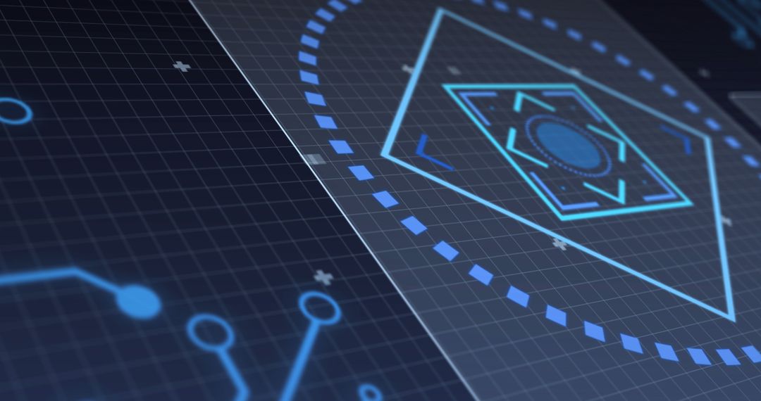 Futuristic Digital Interface with Scanning Elements