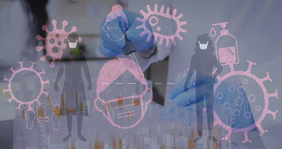 Covid-19 Research: Investigative Laboratory Work with Virus Graphics