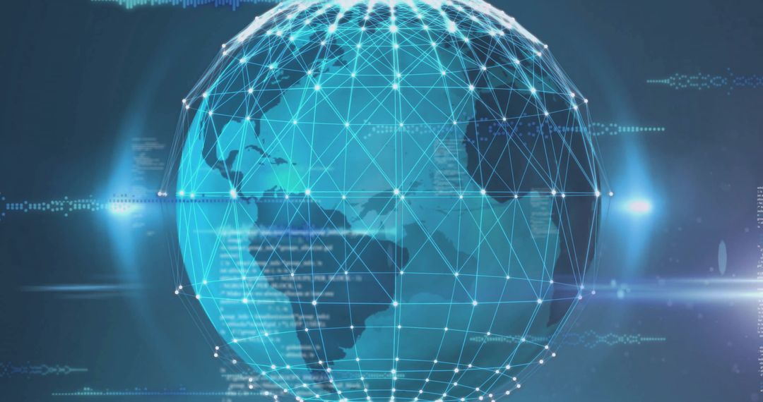 Futuristic Global Data Network Connections