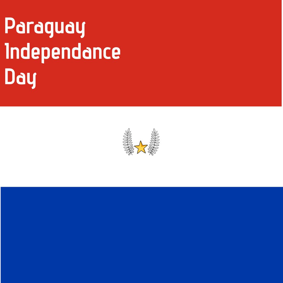 Paraguay Independence Day Celebration with Flag Colors