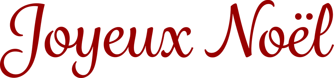 Joyeux Noël Red Text on Transparent Background for Celebrations