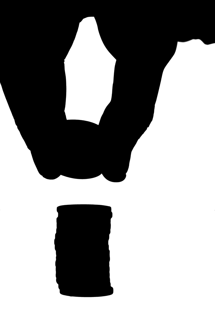 Transparent Hand Stacking Coins Silhouette for Finance Designs