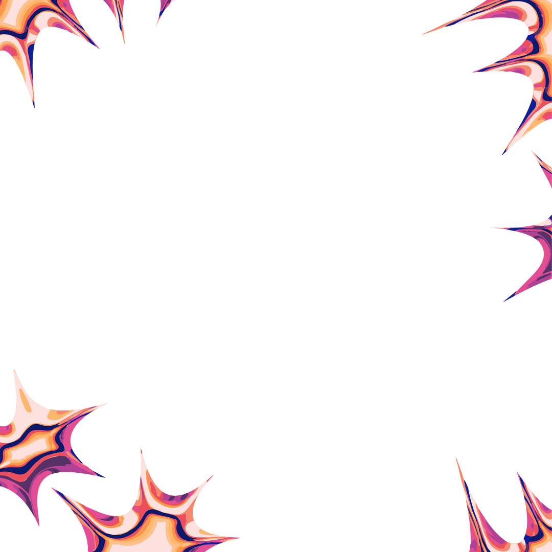 Abstract Starbursts Creating Fluorescent Transparent Frame