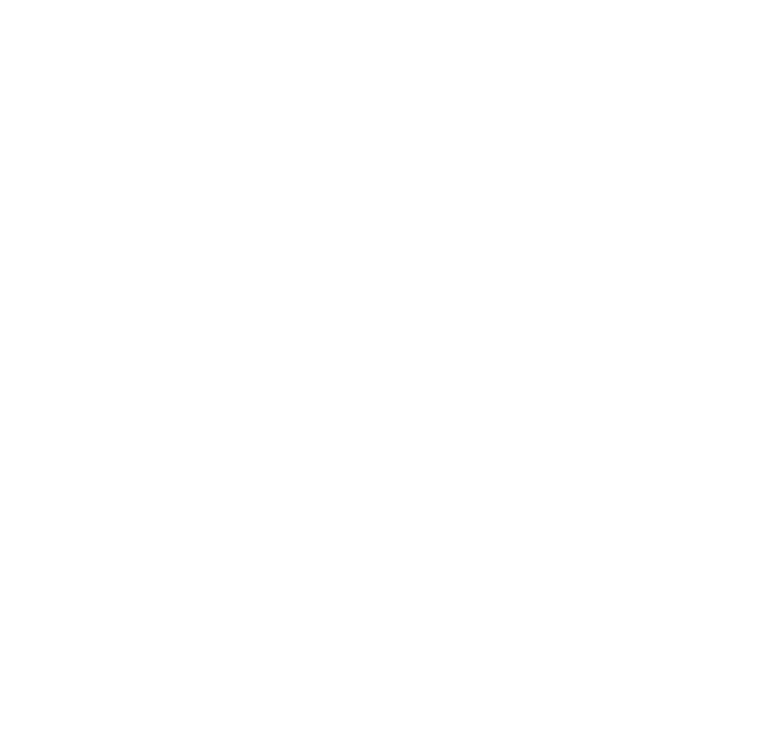 Hand-Drawn Starburst Icon on Transparent Background