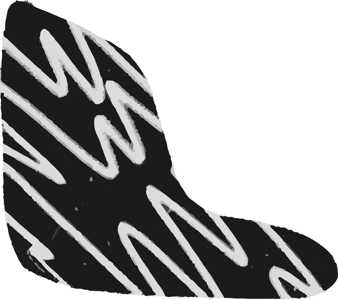 Transparent Patterned Sock Design with Zigzag Scribbles