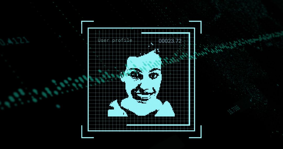 Digital User Profile with Data and Financial Graphics