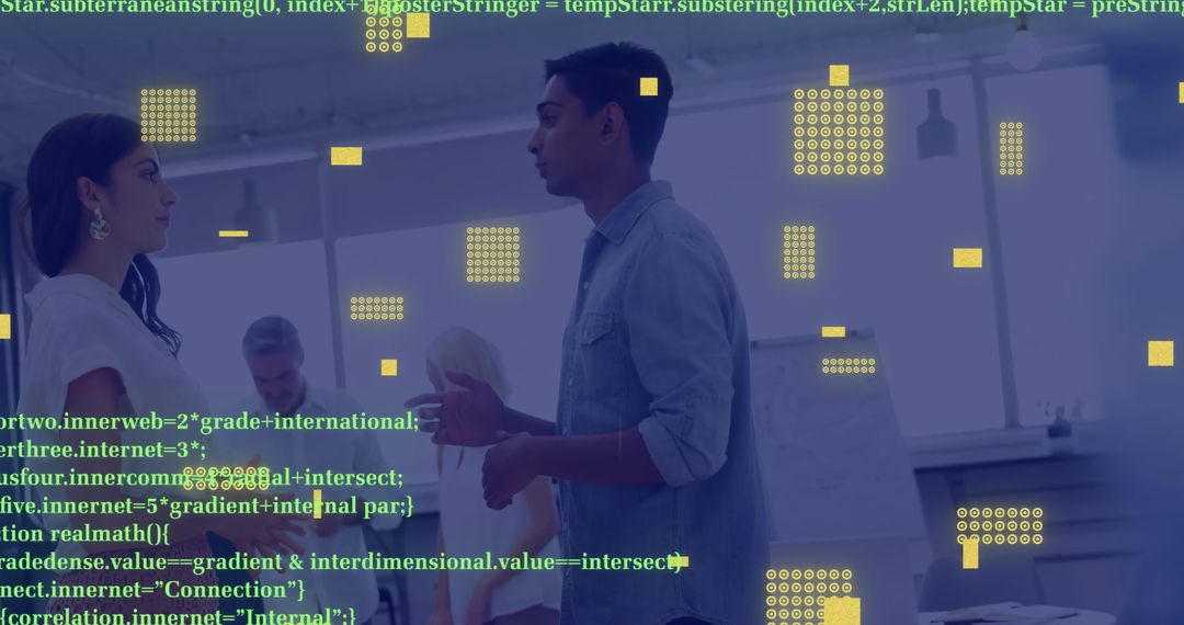 Digital Overlay on Business Collaboration Scene