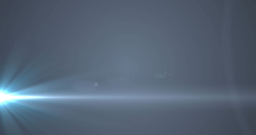 White Light with Lens Flare on Grey Background