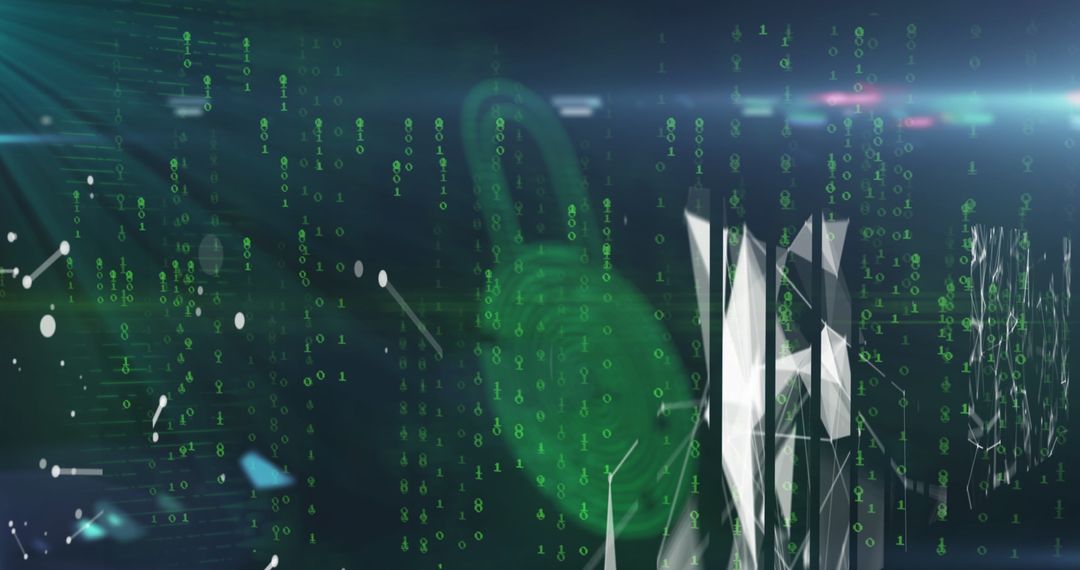 Biometric Security and Data Processing Concept Art