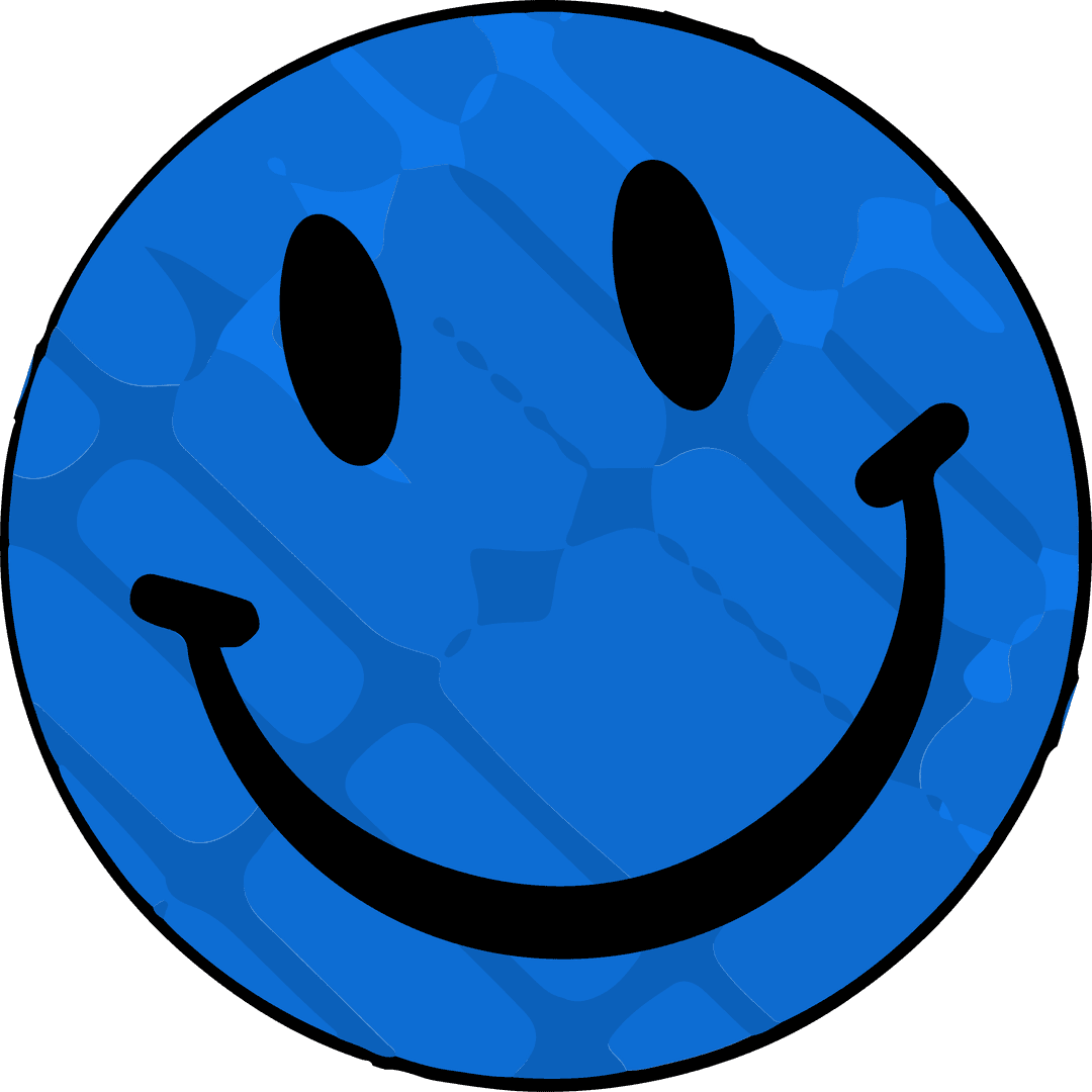 Stylized Transparent Blue Smiley Emoticon Icon