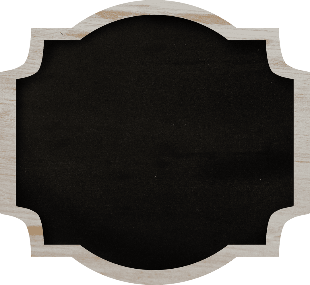 Blank Transparent Vintage Decorative Label with Wooden Frame